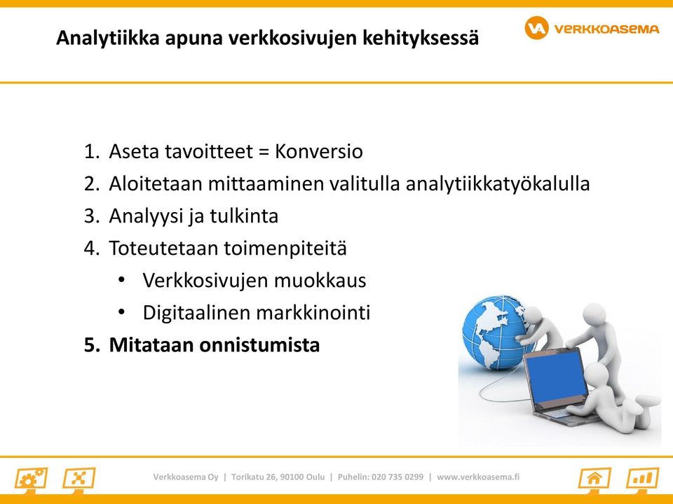 Aloitetaan mittaaminen valitulla analytiikkatyökalulla 3.