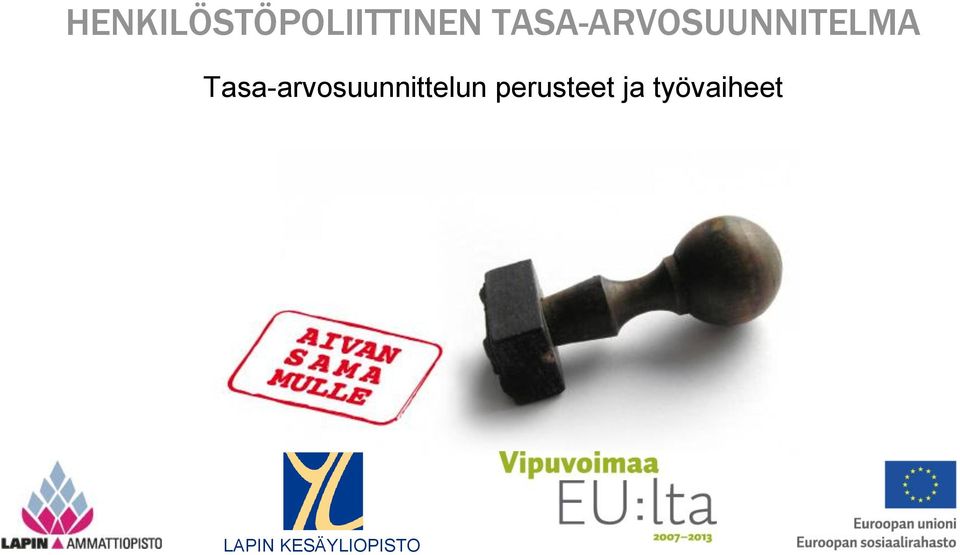 Tasa-arvosuunnittelun