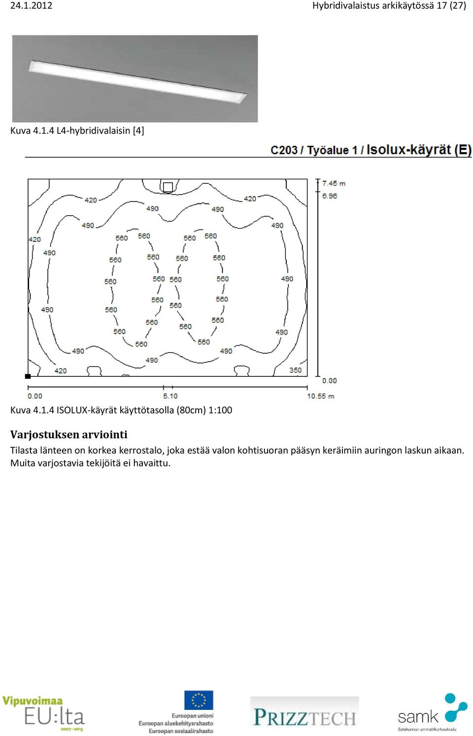 länteen on korkea kerrostalo, joka estää valon kohtisuoran pääsyn keräimiin