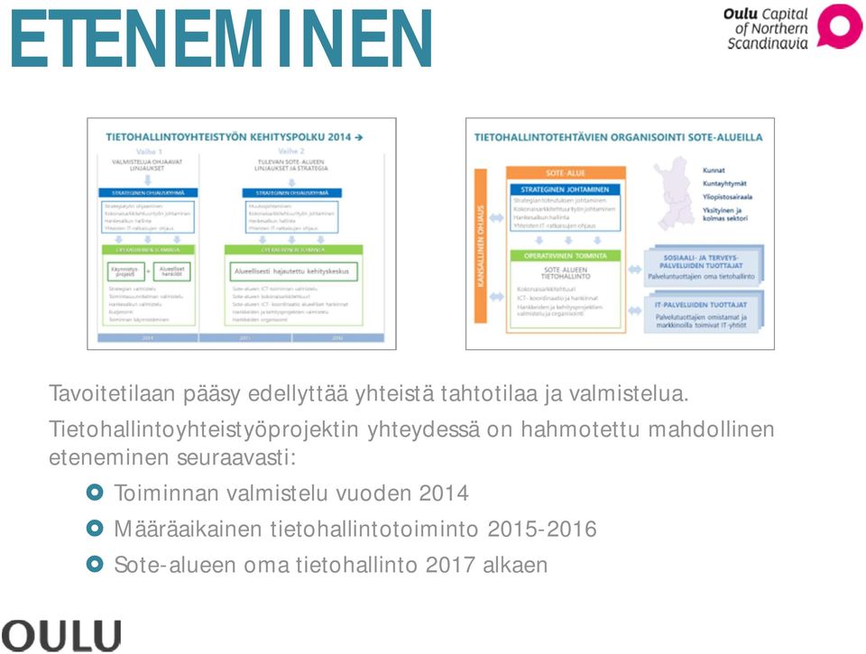 Tietohallintoyhteistyöprojektin yhteydessä on hahmotettu mahdollinen