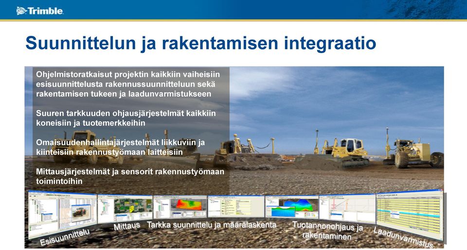 Omaisuudenhallintajärjestelmät liikkuviin ja kiinteisiin rakennustyömaan laitteisiin Mittausjärjestelmät ja sensorit rakennustyömaan