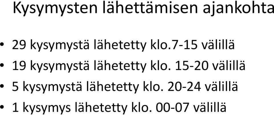 7 15 välillä 19 kysymystä  15 20 välillä 5