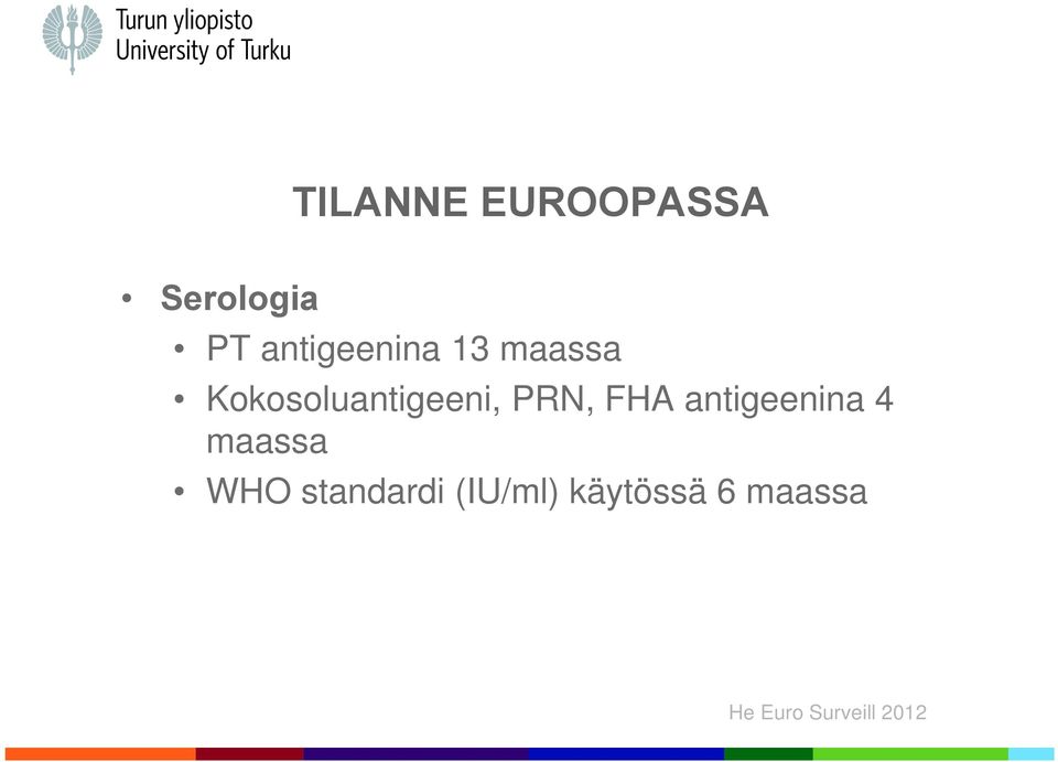 PRN, FHA antigeenina 4 maassa WHO