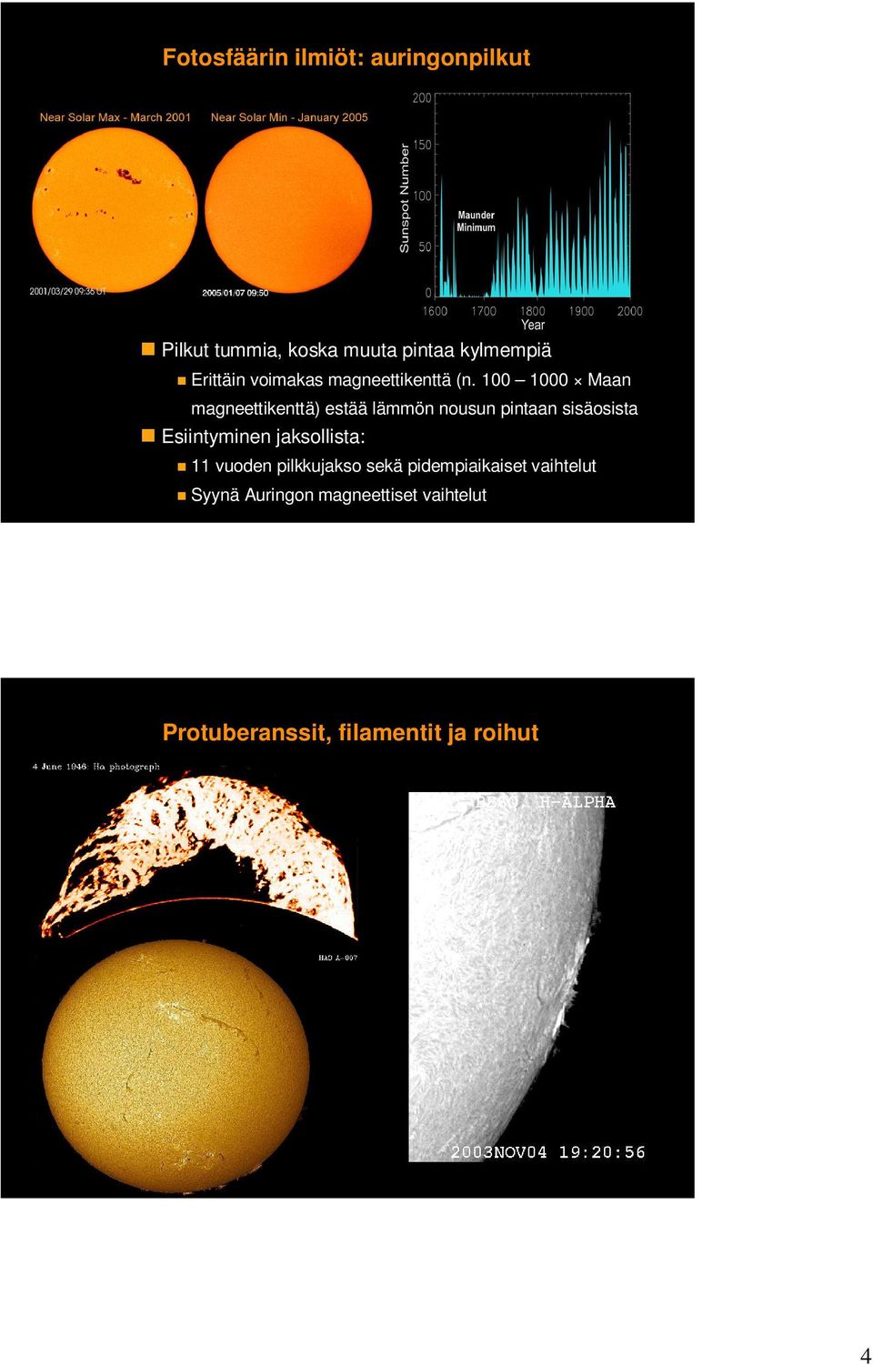 100 1000 Maan magneettikenttä) estää lämmön nousun pintaan sisäosista Esiintyminen