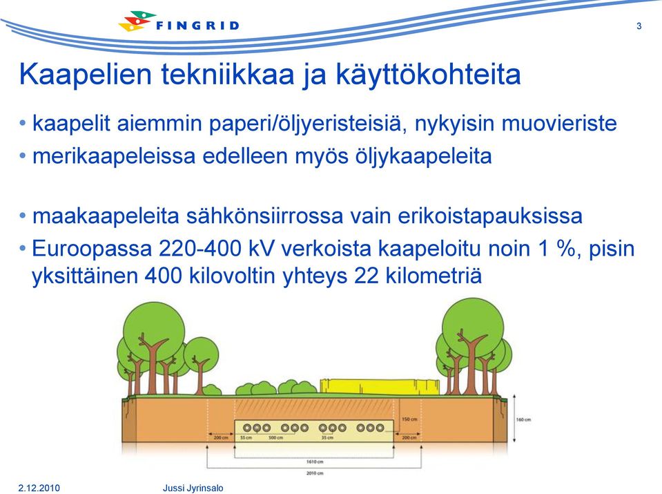 öljykaapeleita maakaapeleita sähkönsiirrossa vain erikoistapauksissa