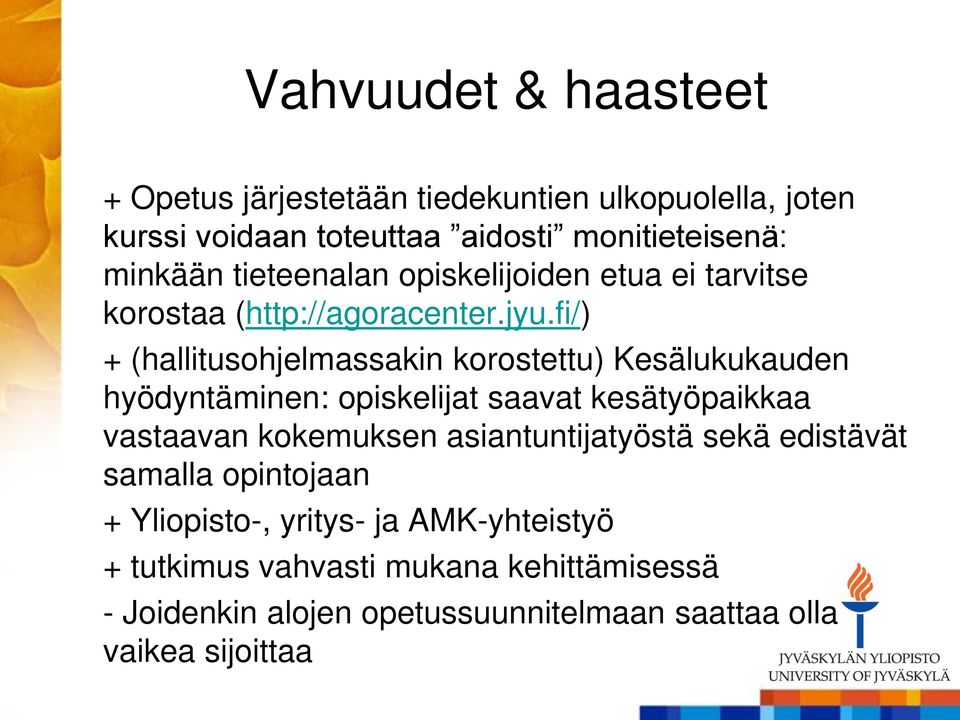 fi/) + (hallitusohjelmassakin korostettu) Kesälukukauden hyödyntäminen: opiskelijat saavat kesätyöpaikkaa vastaavan kokemuksen