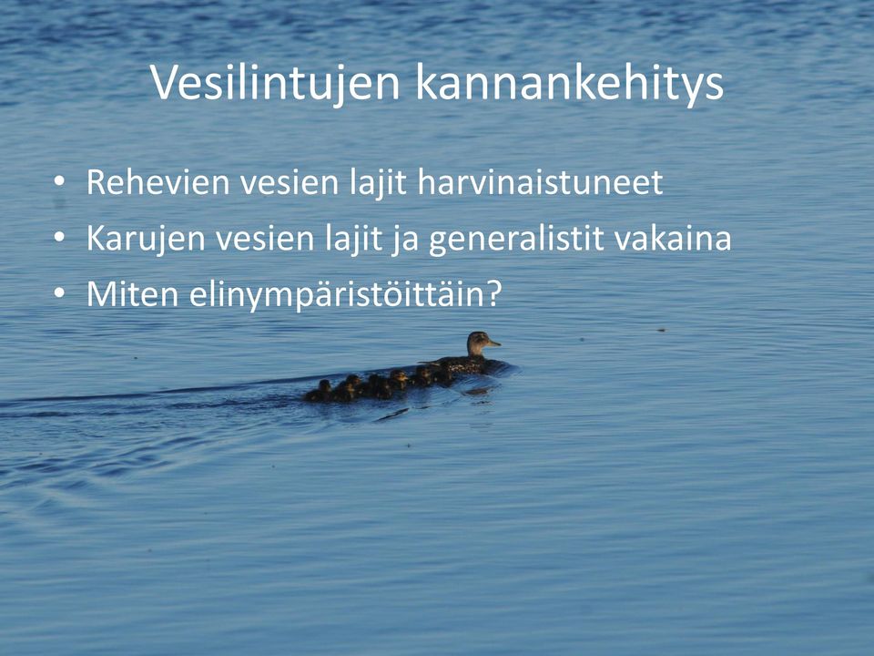 harvinaistuneet Karujen vesien