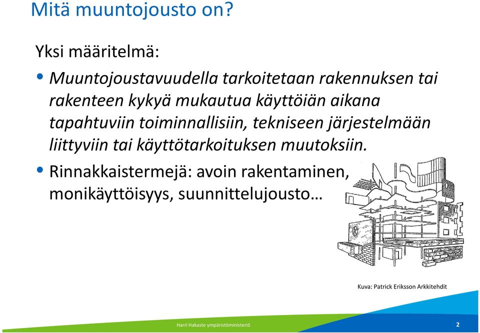 käyttöiän aikana tapahtuviin toiminnallisiin, tekniseen järjestelmään liittyviin tai