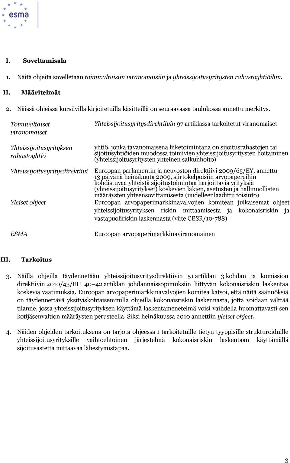 Toimivaltaiset viranomaiset Yhteissijoitusyritysdirektiivin 97 artiklassa tarkoitetut viranomaiset Yhteissijoitusyrityksen rahastoyhtiö yhtiö, jonka tavanomaisena liiketoimintana on