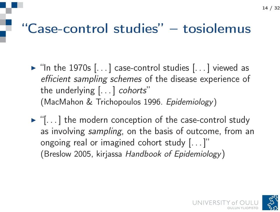 .. ] cohorts (MacMahon & Trichopoulos 1996. Epidemiology) [.