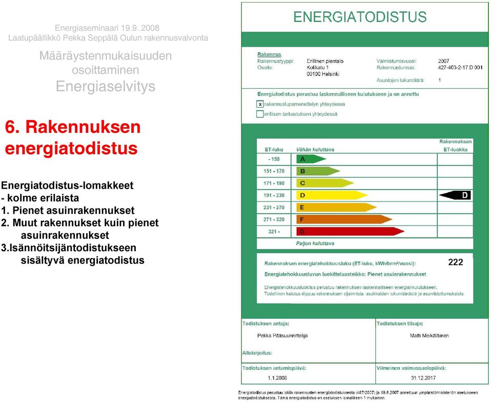 osoittaminen Energiaselvitys 6.