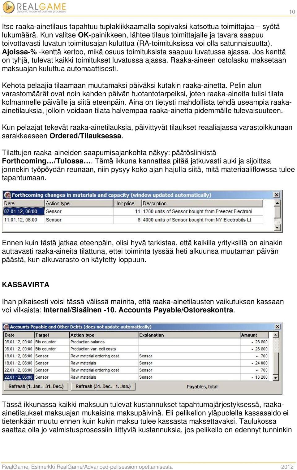 Ajoissa-% -kenttä kertoo, mikä osuus toimituksista saapuu luvatussa ajassa. Jos kenttä on tyhjä, tulevat kaikki toimitukset luvatussa ajassa.