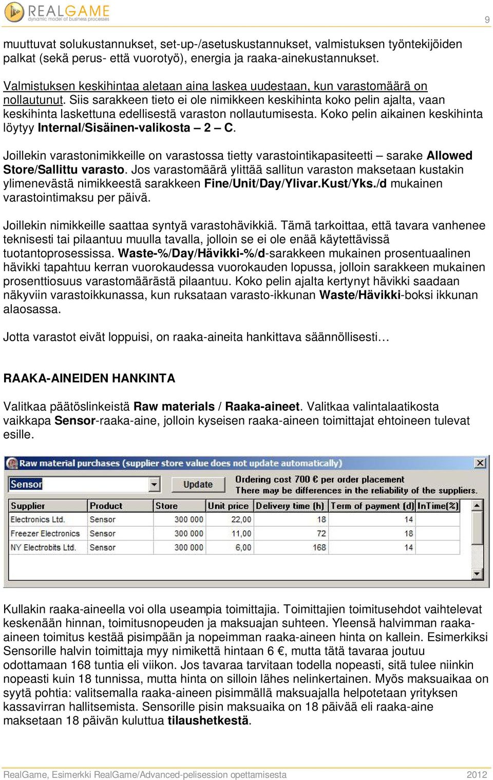 Siis sarakkeen tieto ei ole nimikkeen keskihinta koko pelin ajalta, vaan keskihinta laskettuna edellisestä varaston nollautumisesta.