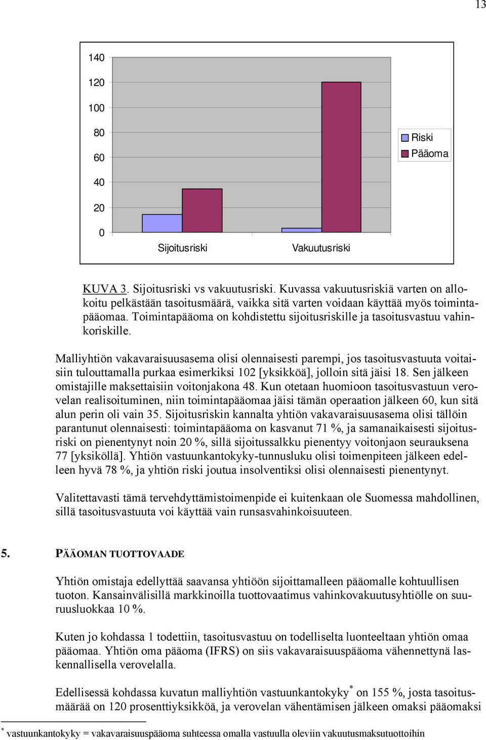 Malliyhtiön vaavaraisuusasema olisi olennaisesti parempi, jos tasoitusvastuuta voitaisiin tulouttamalla puraa esimerisi 102 [ysiöä], jolloin sitä jäisi 18.