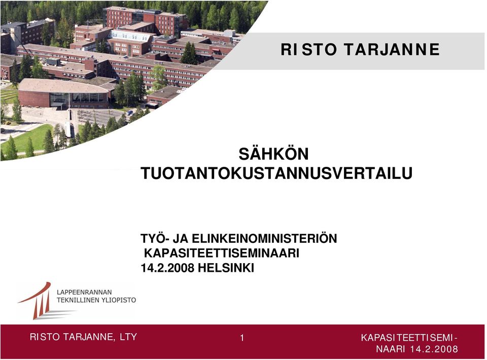 ELINKEINOMINISTERIÖN KAPASITEETTISEMINAARI