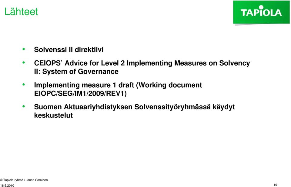 Implementing measure 1 draft (Working document