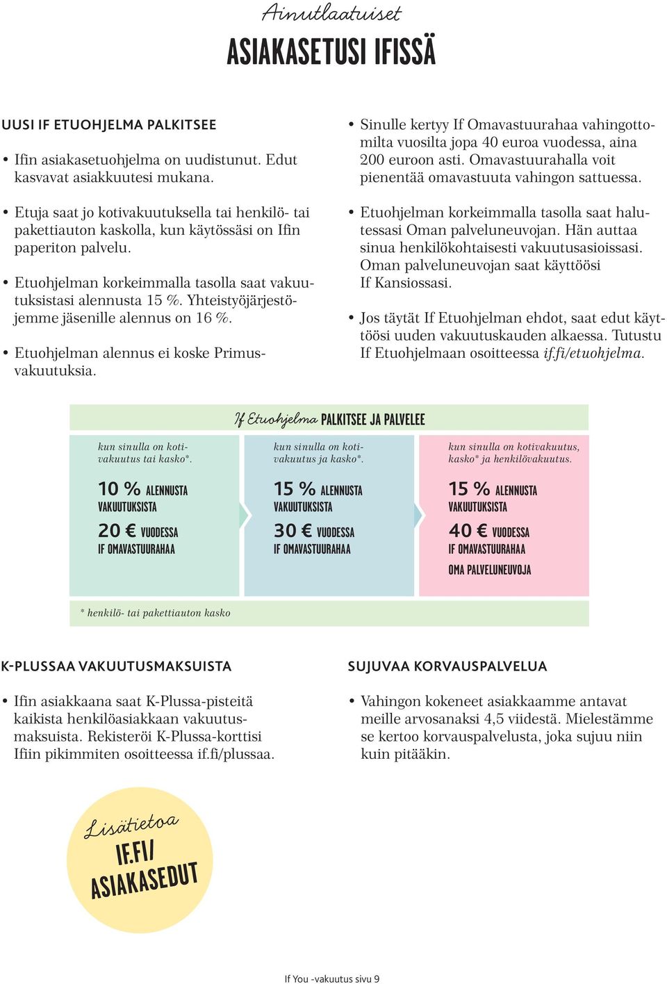 Yhteistyöjärjestöjemme jäsenille alennus on 16 %. Etuohjelman alennus ei koske Primusvakuutuksia.