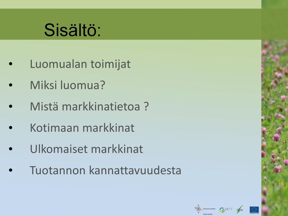 Mistä markkinatietoa?