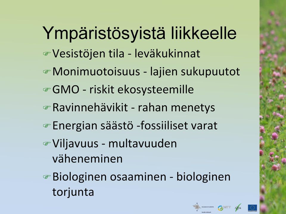 Ravinnehävikit - rahan menetys Energian säästö -fossiiliset varat