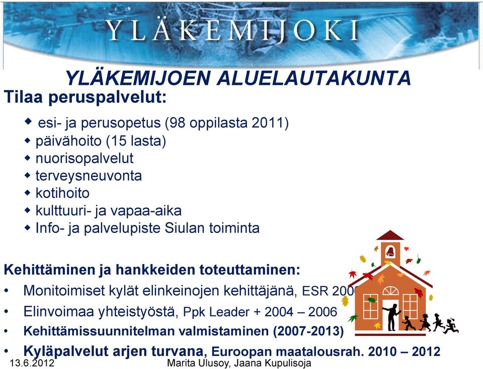 ja hankkeiden toteuttaminen: Monitoimiset kylät elinkeinojen kehittäjänä, ESR 2000 2002 Elinvoimaa yhteistyöstä, Ppk