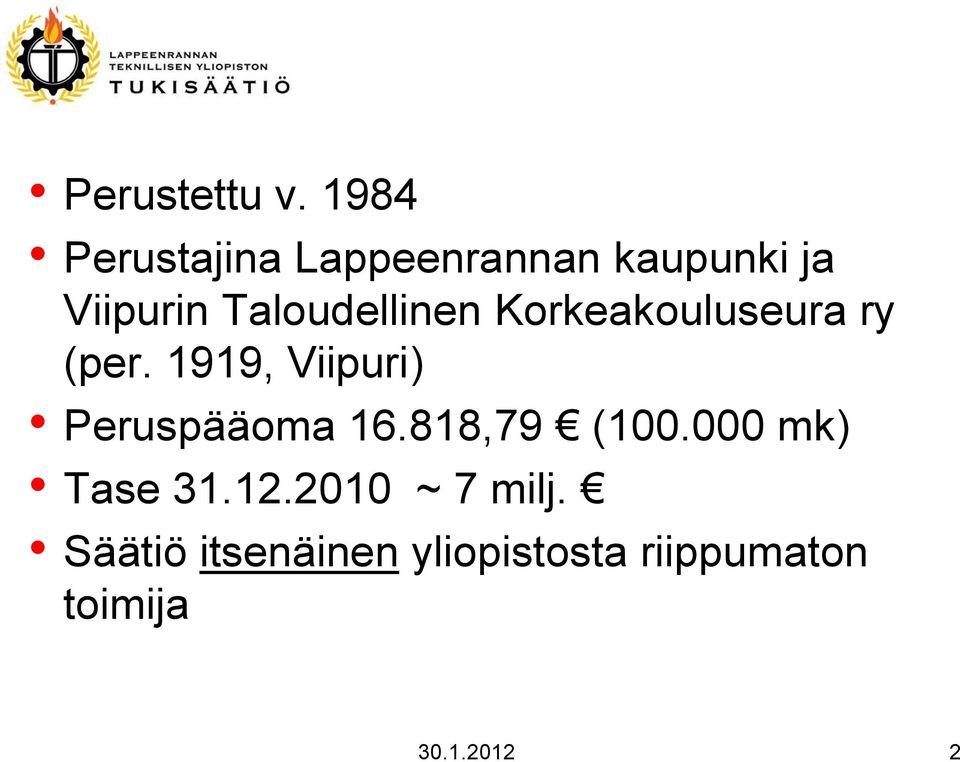 Taloudellinen Korkeakouluseura ry (per.