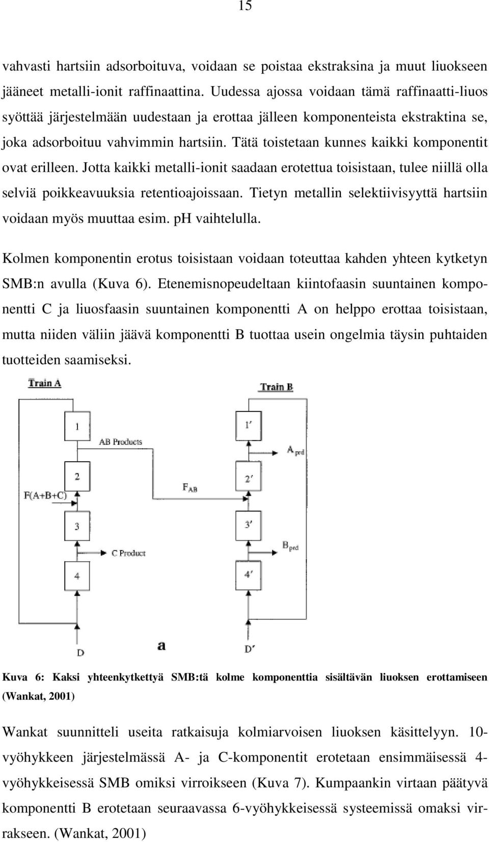Tätä toistetaan kunnes kaikki komponentit ovat erilleen. Jotta kaikki metalli-ionit saadaan erotettua toisistaan, tulee niillä olla selviä poikkeavuuksia retentioajoissaan.