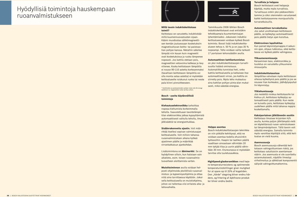 Keittotaso on varustettu induktiokäämiä kuumennusvastusten sijaan. Käämi muodostaa sähkömagneettisen kentän joutuessaan kosketuksiin magnetisoituvan keitto- tai paistoastian pohjan kanssa.