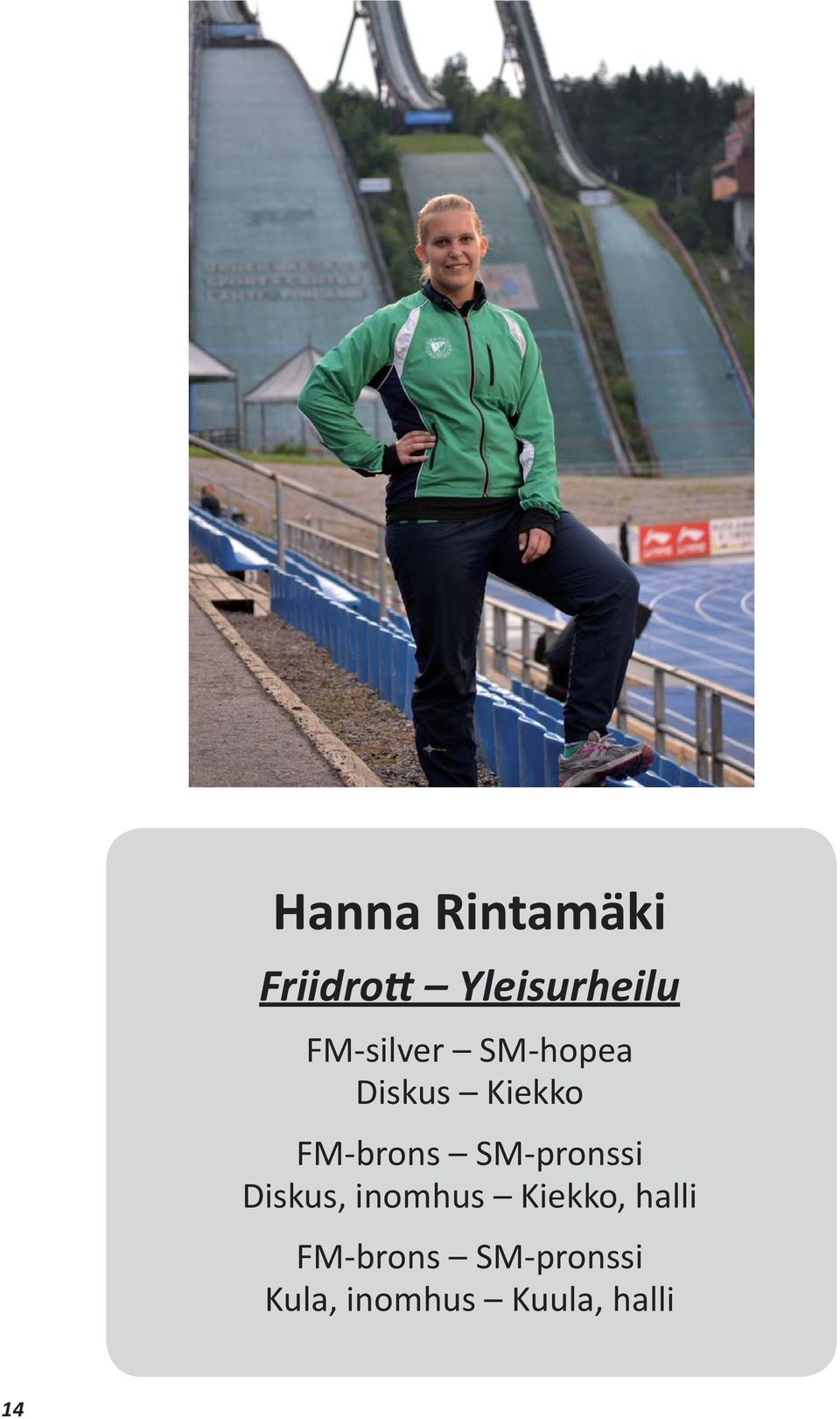 SM-pronssi Diskus, inomhus Kiekko, halli