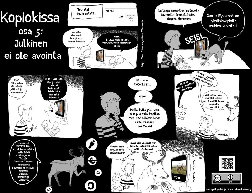 halu Tekijät: Tarmo Toikkanen ja Sanna Vilmusenaho Kopiokissa Tero etsii kuvia netistä... Laitanpa samantien esitelmän kavereille ihmeteltäväksi blogiini.