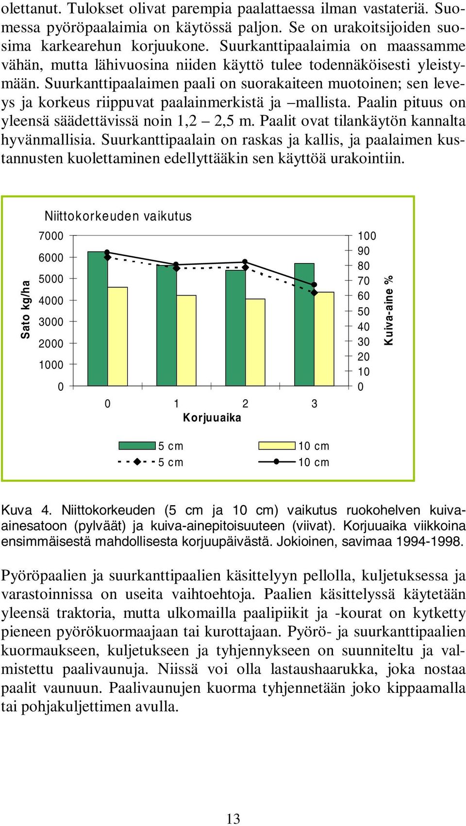 Suurkanttipaalaimen paali on suorakaiteen muotoinen; sen leveys ja korkeus riippuvat paalainmerkistä ja mallista. Paalin pituus on yleensä säädettävissä noin 1,2 2,5 m.