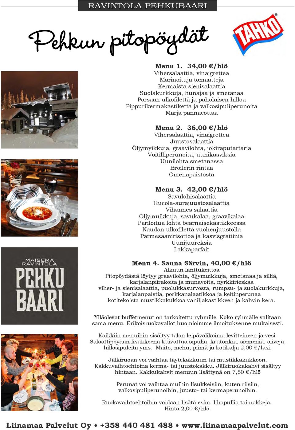 Marja pannacottaa Menu 2.