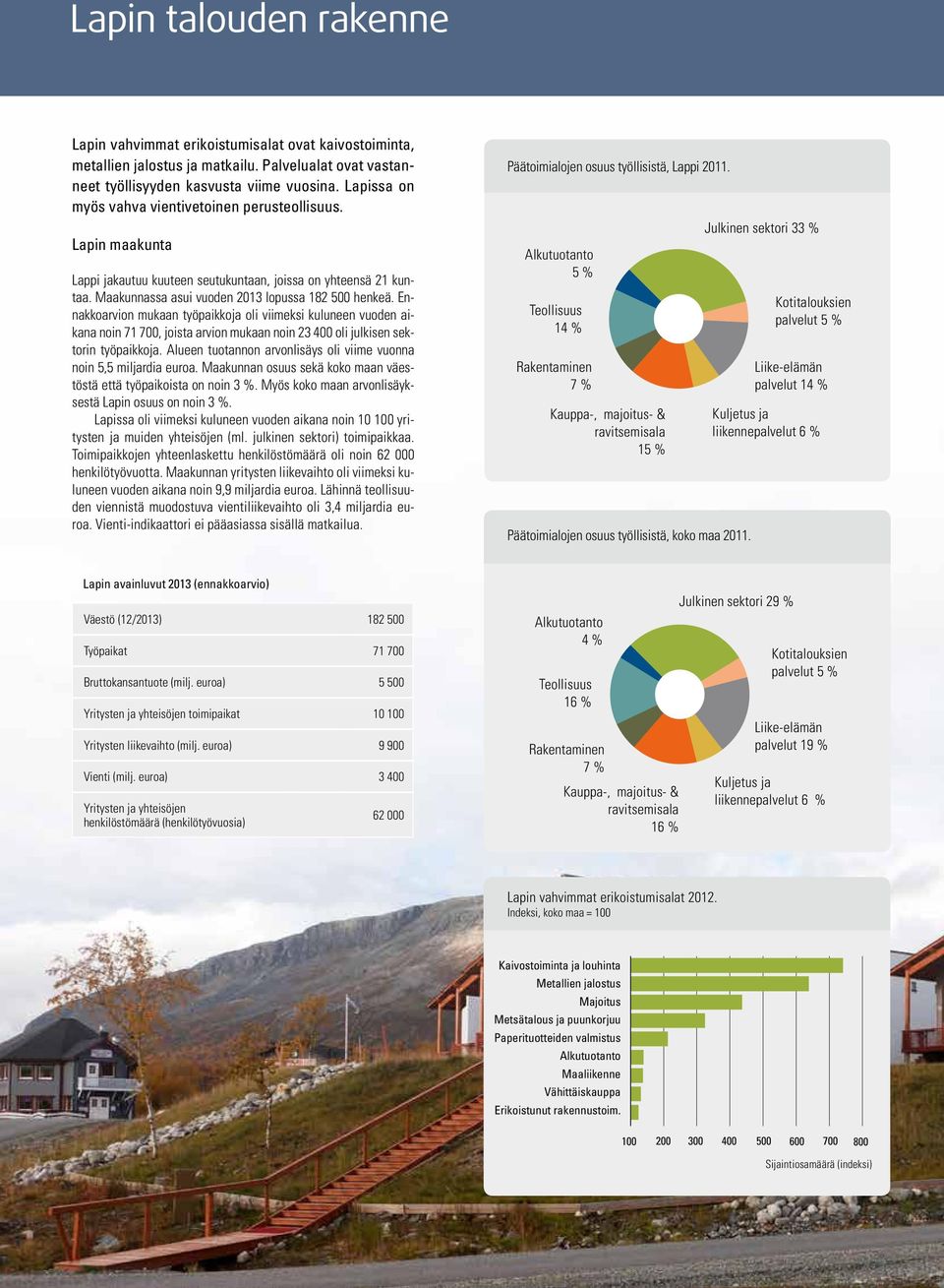 Ennakkoarvion mukaan työpaikkoja oli viimeksi kuluneen vuoden aikana noin 71 700, joista arvion mukaan noin 23 400 oli julkisen sektorin työpaikkoja.