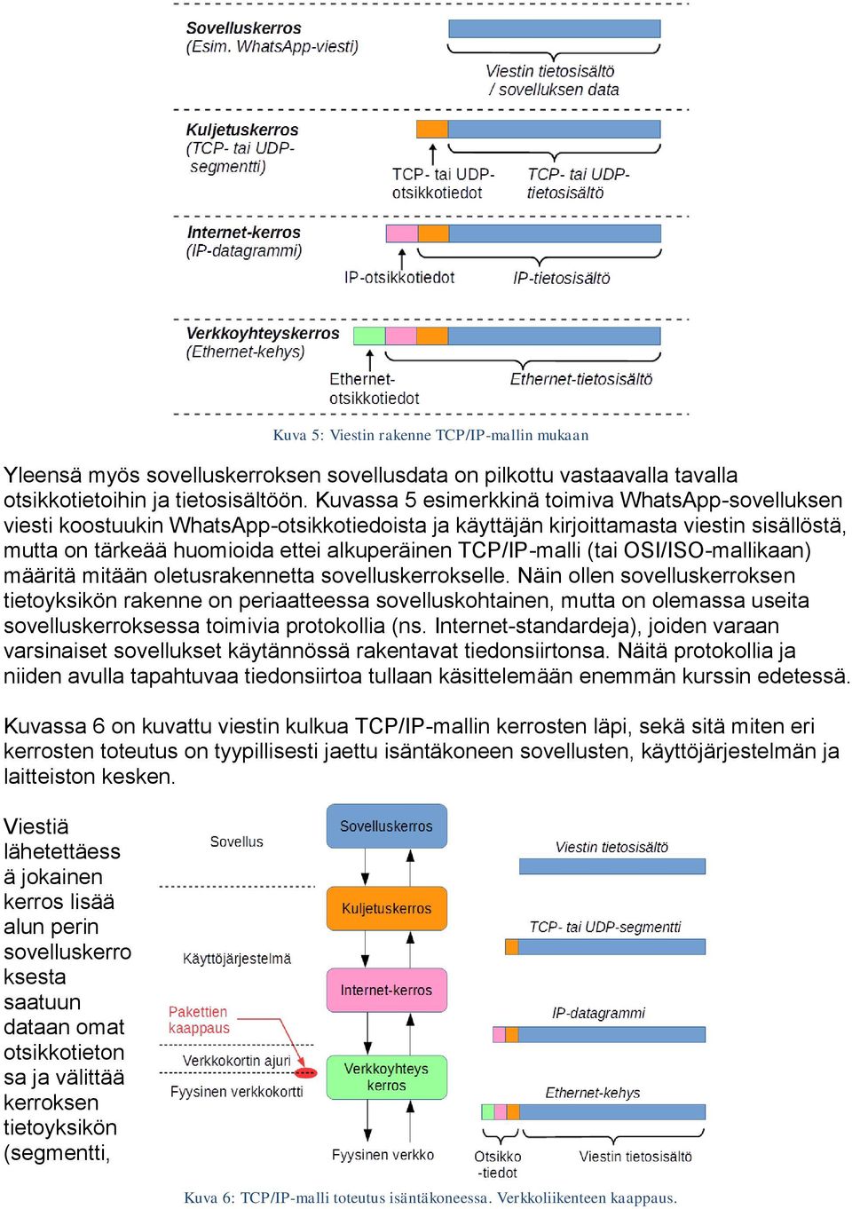 TCP/IP-malli (tai OSI/ISO-mallikaan) määritä mitään oletusrakennetta sovelluskerrokselle.