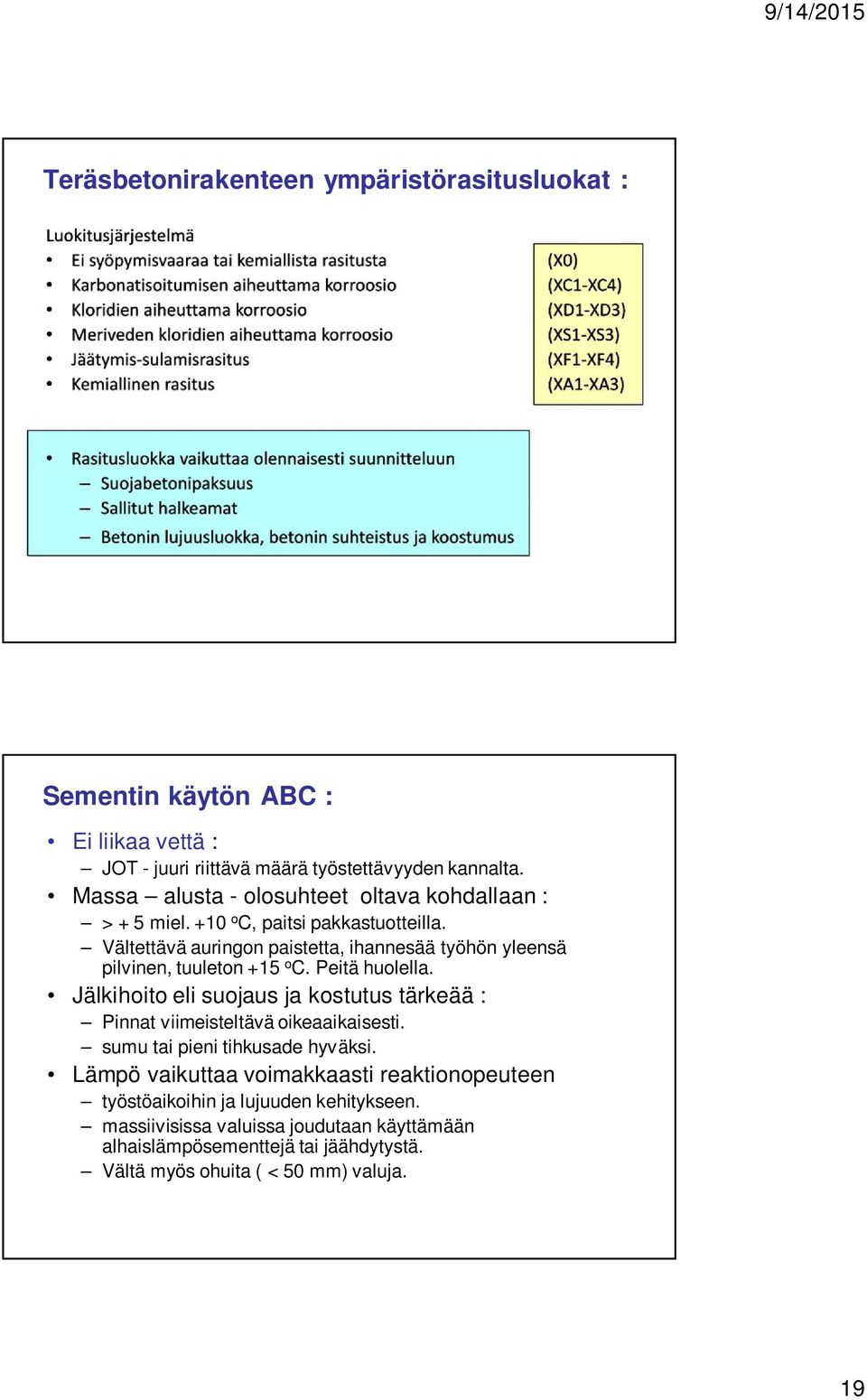 Pieni määrä betonia