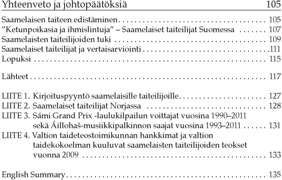 Kirjoituspyyntö saamelaisille taiteilijoille... 127 LIITE 2. Saamelaiset taiteilijat Norjassa.............................. 128 LIITE 3.