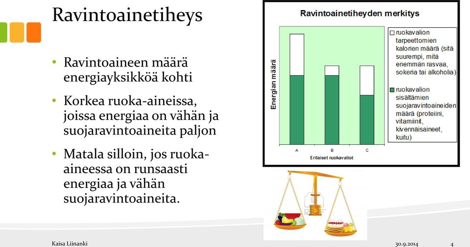 suojaravintoaineita paljon Matala silloin, jos