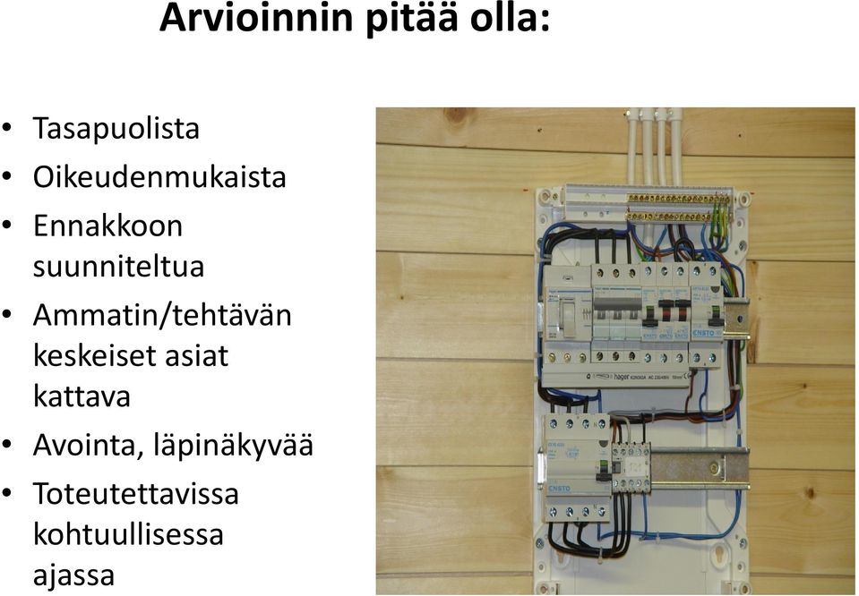 Ammatin/tehtävän keskeiset asiat kattava