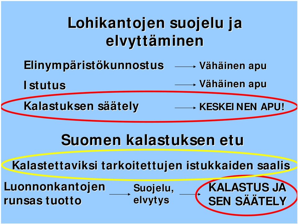 Suomen kalastuksen etu Kalastettaviksi tarkoitettujen istukkaiden