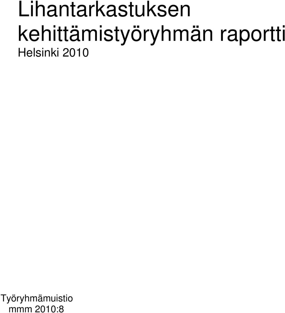raportti Helsinki