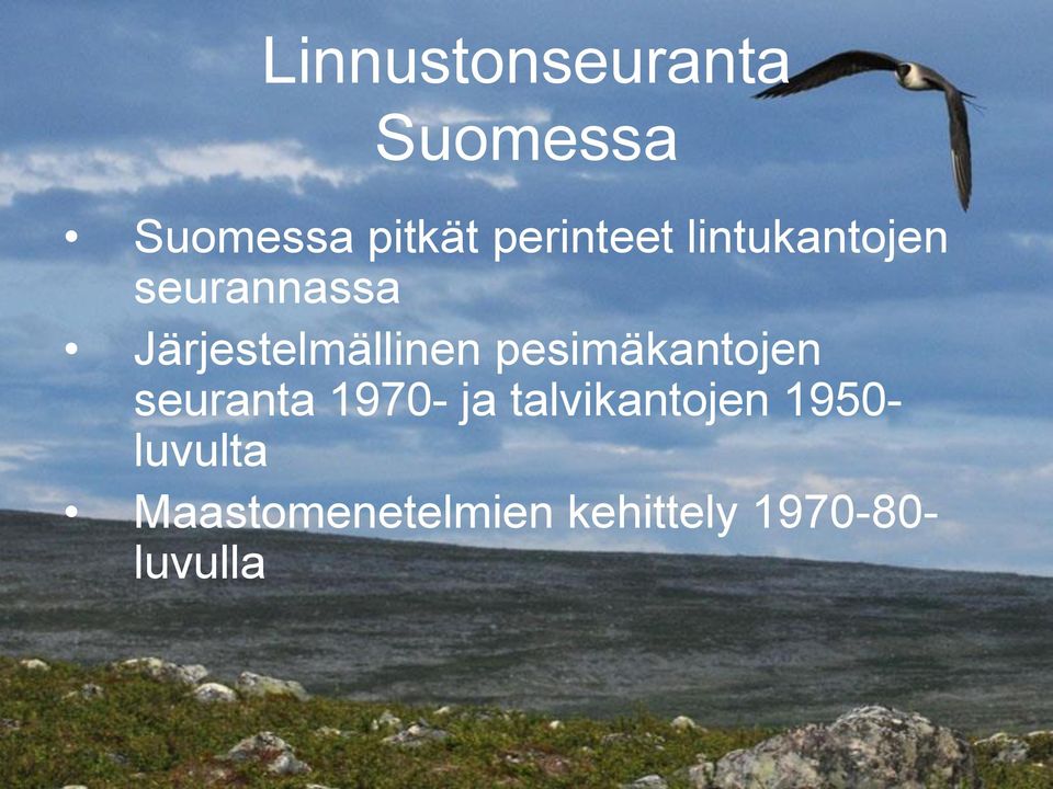 Järjestelmällinen pesimäkantojen seuranta 1970- ja