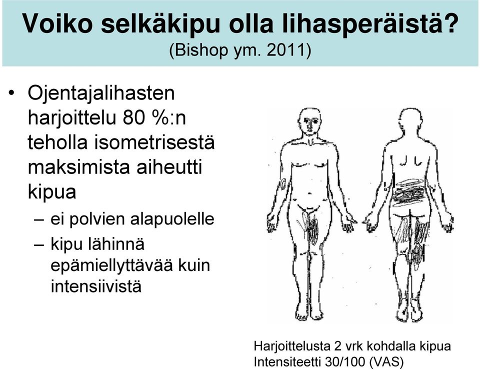 maksimista aiheutti kipua ei polvien alapuolelle kipu lähinnä