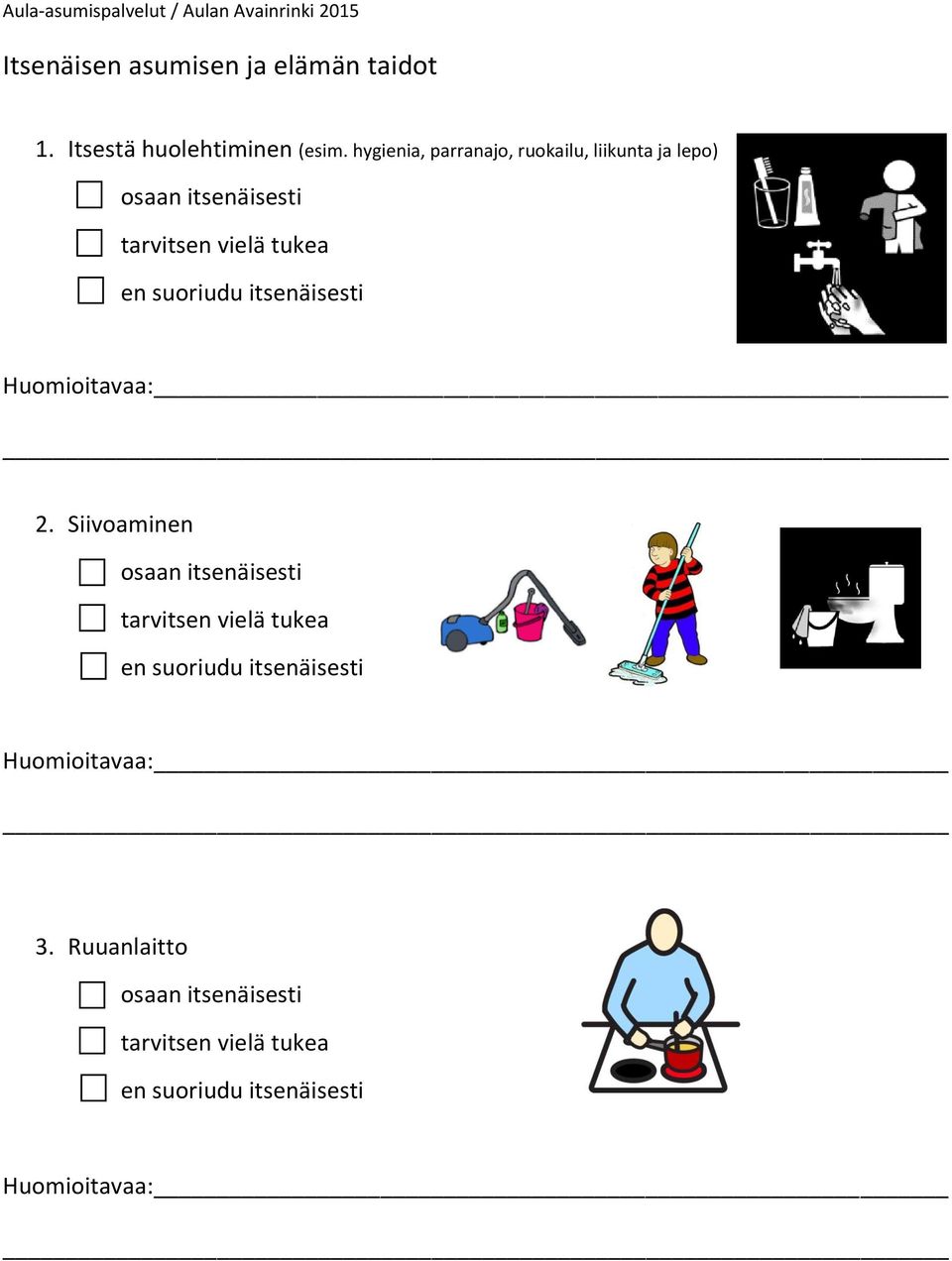 hygienia, parranajo, ruokailu,