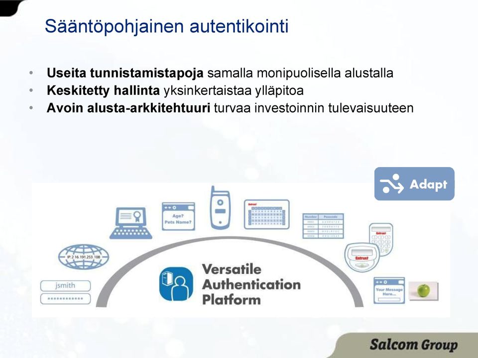 alustalla Keskitetty hallinta yksinkertaistaa