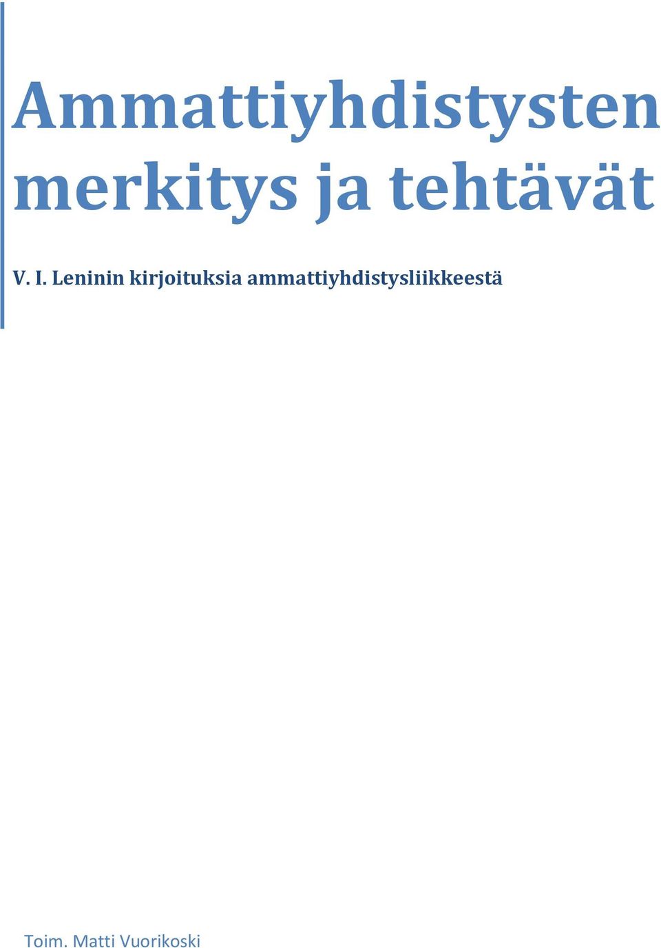 Leninin kirjoituksia