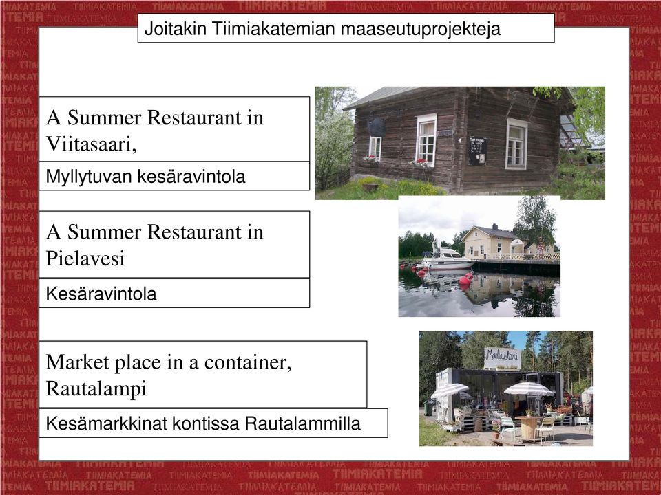 Summer Restaurant in Pielavesi Kesäravintola Market