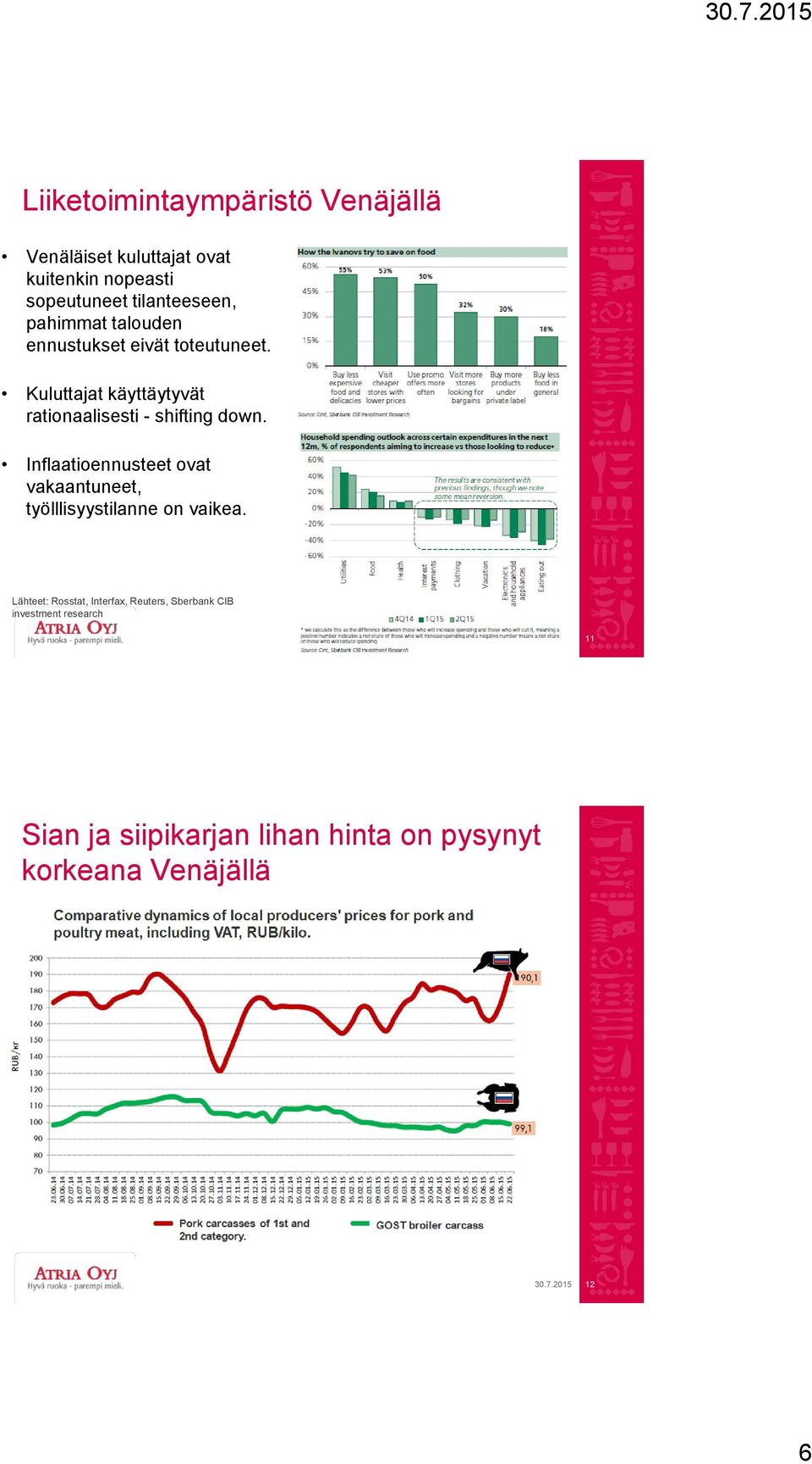 Inflaatioennusteet ovat vakaantuneet, työlllisyystilanne on vaikea.