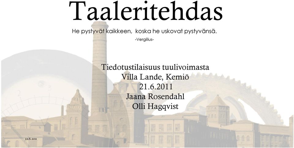 -Vergilius- Tiedotustilaisuus tuulivoimasta