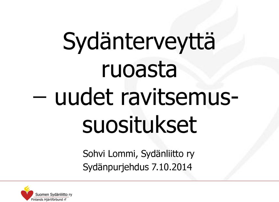 ravitsemussuositukset