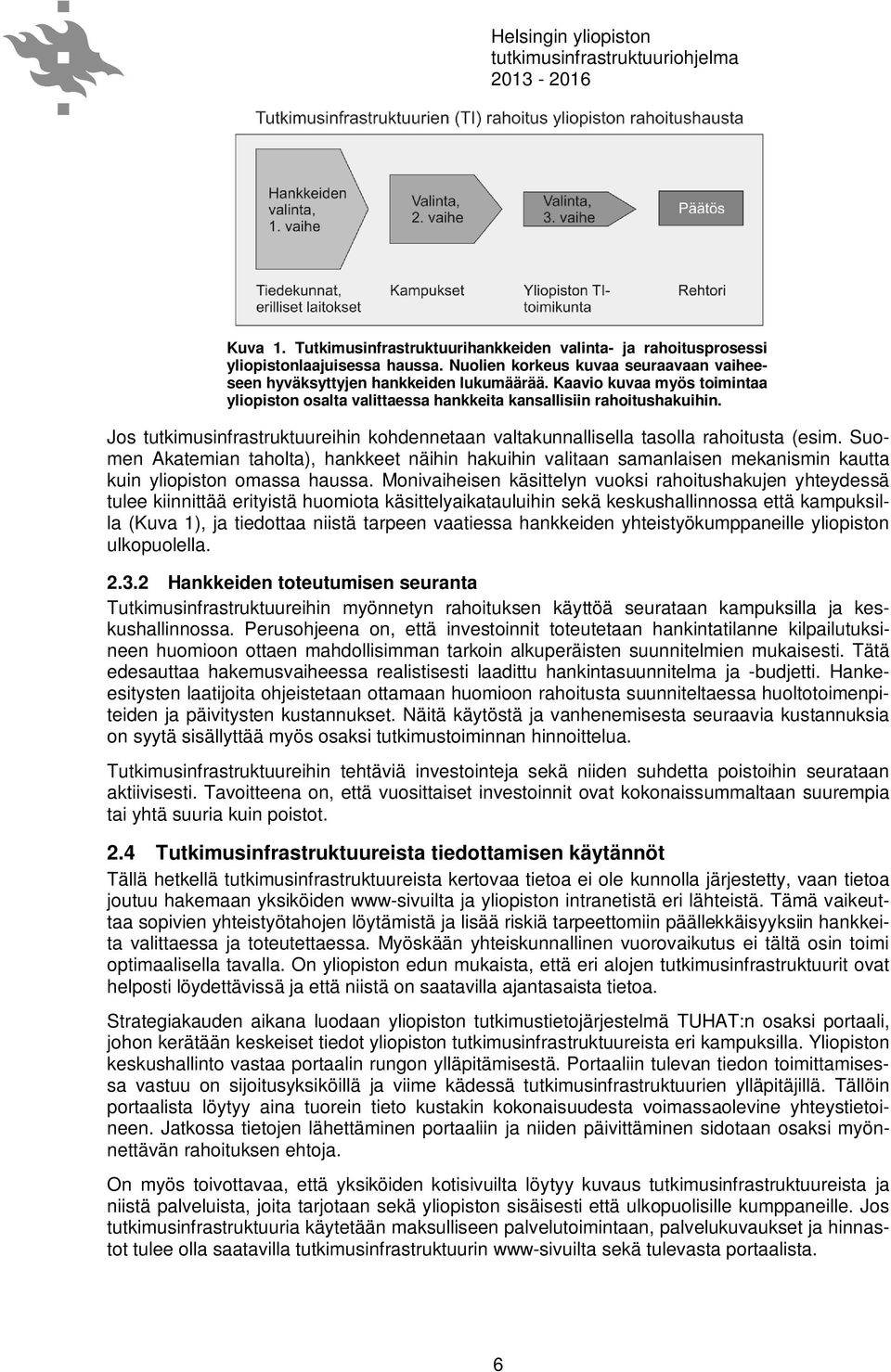 Suomen Akatemian taholta), hankkeet näihin hakuihin valitaan samanlaisen mekanismin kautta kuin yliopiston omassa haussa.