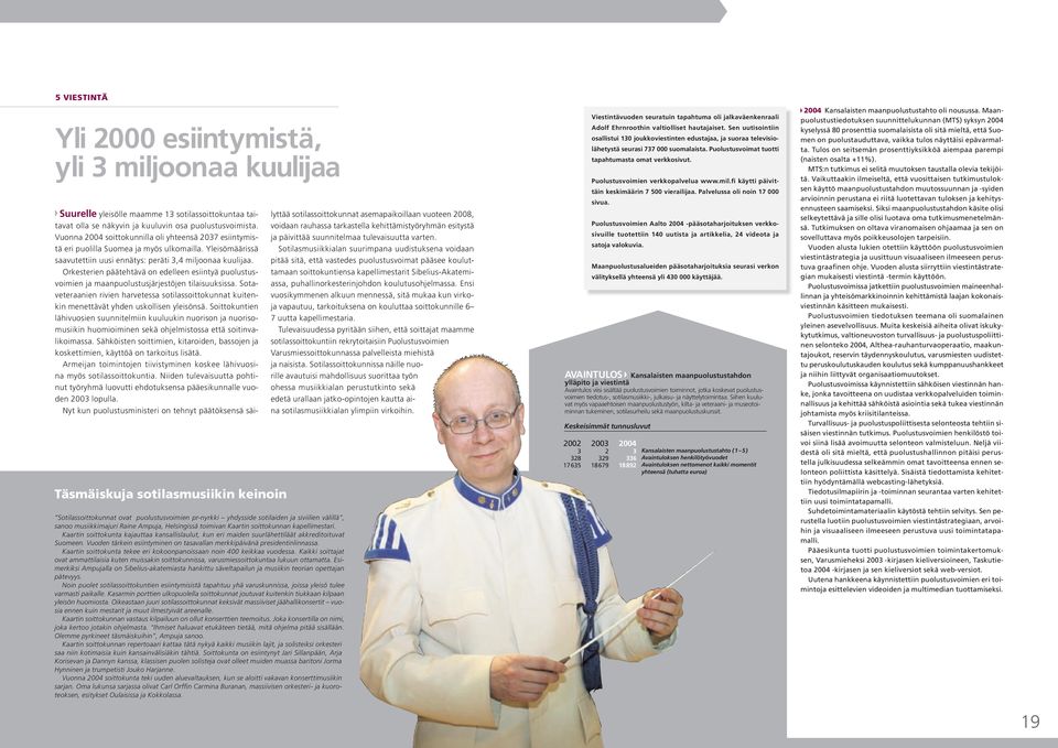 Orkesterien päätehtävä on edelleen esiintyä puolustusvoimien ja maanpuolustusjärjestöjen tilaisuuksissa.